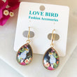 Load image into Gallery viewer, Black Glass Cockatoo Earrings