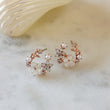 Load image into Gallery viewer, Tiny Rose Gold Flower Earrings