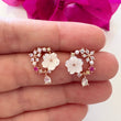 Load image into Gallery viewer, Dainty Flower Drop Earrings