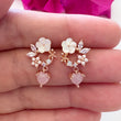 Load image into Gallery viewer, Tiny Pink Flower Earrings