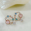 Load image into Gallery viewer, Tiny Peach Wreath Earrings