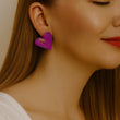 Load image into Gallery viewer, Purple Heart Resin Studs