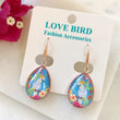 Load image into Gallery viewer, Blue Glass Cockatoo Earrings