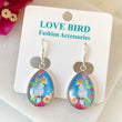 Load image into Gallery viewer, Blue Glass Cockatoo Earrings