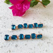 Load image into Gallery viewer, Blue Long Crystal Earrings