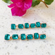 Load image into Gallery viewer, Teal Long Crystal Earrings