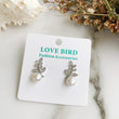 Load image into Gallery viewer, Silver Leaf & Pearl Earrings
