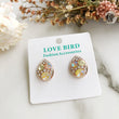 Load image into Gallery viewer, Pink & Yellow Crystal Studs