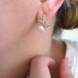 Load image into Gallery viewer, Rose Gold Butterfly Pearl Studs