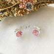 Load image into Gallery viewer, Rose Pink Silver Crystal Earrings