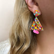 Load image into Gallery viewer, Multicolour Beaded Crystal Earrings