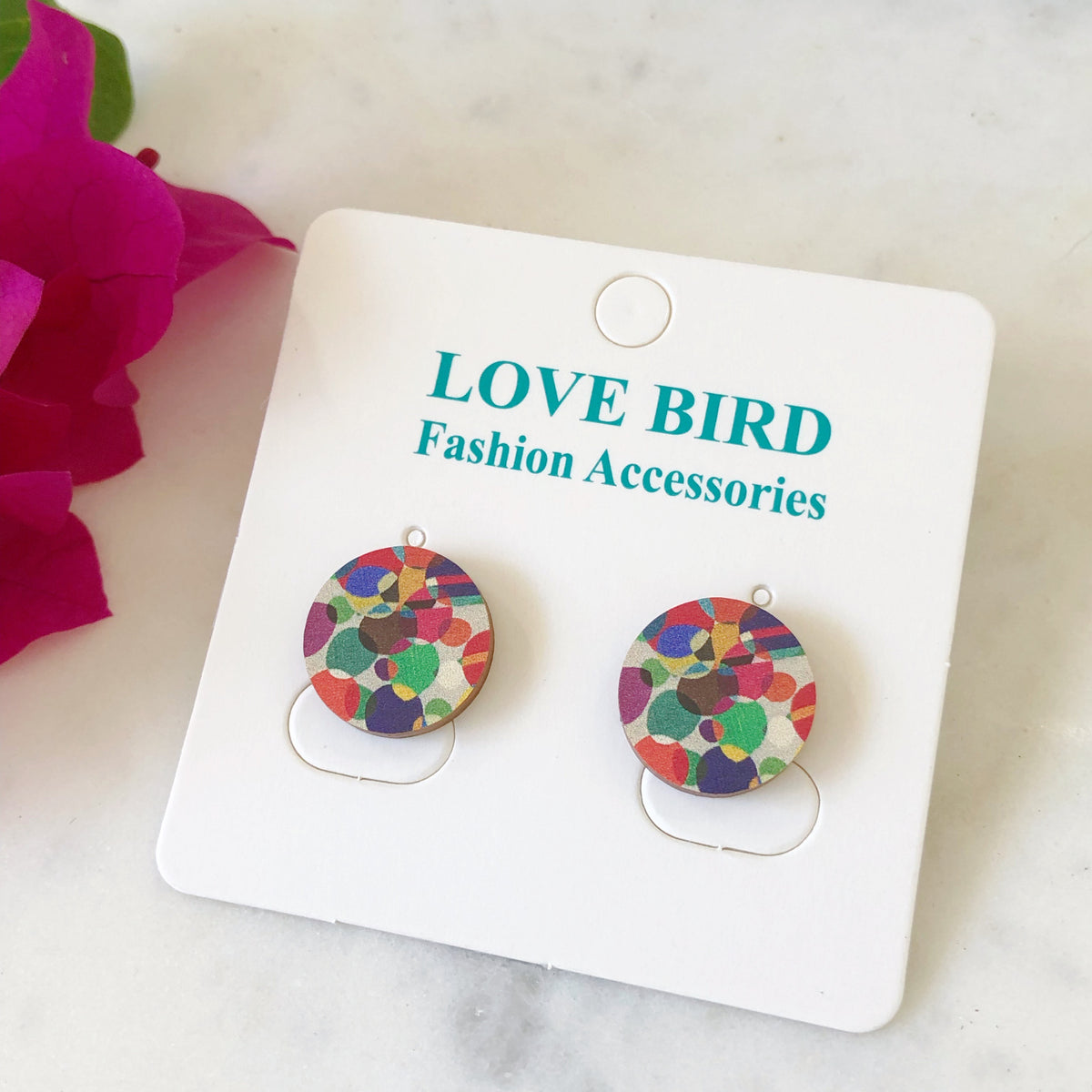 Retro Multicolour Studs Love Bird Fashion Accessories