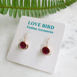 Load image into Gallery viewer, Rose Gold Ruby Earrings