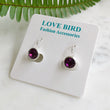 Load image into Gallery viewer, Dark Amethyst Crystal Earrings