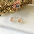 Load image into Gallery viewer, Peach Silver Crystal Earrings