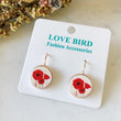 Load image into Gallery viewer, Round Poppy Wood Earrings