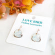 Load image into Gallery viewer, Square Rose Gold Earrings - White