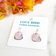 Load image into Gallery viewer, Square Rose Gold Earrings - Pink