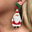 Load image into Gallery viewer, Christmas Santa Dangle Earrings