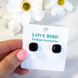Load image into Gallery viewer, Black Crystal Stud Earrings