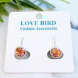 Load image into Gallery viewer, Crystal Earrings - Apricot/Silver