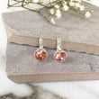 Load image into Gallery viewer, Crystal Earrings - Apricot/Silver
