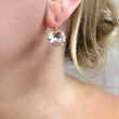 Load image into Gallery viewer, Square Rose Gold Earrings - Clear