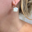 Load image into Gallery viewer, Square Rose Gold Earrings - White