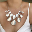 Load image into Gallery viewer, Matte Silver Statement Necklace