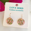 Load image into Gallery viewer, Pink Sloth Wood Earrings