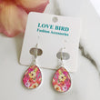 Load image into Gallery viewer, Pink Watercolour Earrings