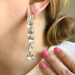 Load image into Gallery viewer, Clear Long Crystal Earrings