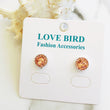 Load image into Gallery viewer, Apricot Crystal Stud Earrings