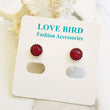 Load image into Gallery viewer, Dark Red Crystal Stud Earrings