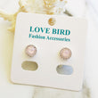 Load image into Gallery viewer, Pink Crystal Stud Earrings