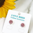 Load image into Gallery viewer, Stud Earrings, Crystal Studs, Crystal Earrings, Rose Pink Earrings, Pink Crystal Studs, Small Round Earrings, Bridesmaid Earrings,