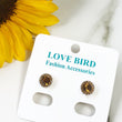 Load image into Gallery viewer, Stud Earrings, Crystal Studs, Crystal Earrings, Topaz Earrings, Topaz Crystal Studs, Small Round Earrings, Bridesmaid Earrings, Silver Studs