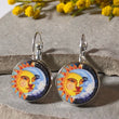 Load image into Gallery viewer, Drop Dangle Earrings, Leverback Earrings, Bamboo Earrings, Wood Earrings, Handmade Earrings, Rose Gold Or Silver Earrings, Small Earrings