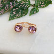 Load image into Gallery viewer, Crystal Earrings - Rose Gold/Light Amethyst