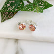 Load image into Gallery viewer, Crystal Earrings - Apricot/Silver