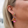 Load image into Gallery viewer, Multicolour Beaded Crystal Earrings