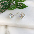 Load image into Gallery viewer, Clear Crystal Silver leverback earrings