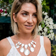 Load image into Gallery viewer, Matte Silver Statement Necklace