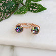 Load image into Gallery viewer, Multicolour Crystal Rose Gold Leverback Earrings