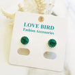 Load image into Gallery viewer, Green Crystal Stud Earrings