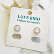 Load image into Gallery viewer, White Crystal Stud Earrings