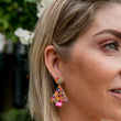 Load image into Gallery viewer, Multicolour Beaded Crystal Earrings