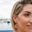 Load image into Gallery viewer, Multicolour Beaded Crystal Earrings