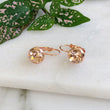 Load image into Gallery viewer, Peach Crystal Rose Gold Earrings