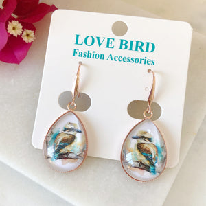 Glass Kookaburra Earrings